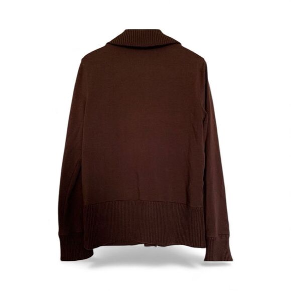 Jones New York Signature  Brown Button Jacket – Women’s Size Large Cozy Knit - Picture 4 of 4